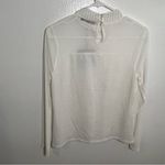 Madison Stefano Mock Neck Top w/ Embellishment Antique White M Size M Photo 6