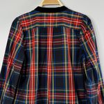 J.Crew  Plaid Tunic Top‎ Small Black Red Velvet Trim Long Sleeve Preppy Classic Photo 6