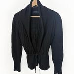 ZARA  Cardigan Sweater Mohair Wool Black Dark Academia Business Casual Jacket Lg Photo 0