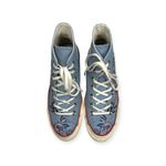 Free People Converse x FP ✪ Chuck 70 Hi Top Floral Embroidery Sneakers ✪ Blue Leather ✪ 8M Photo 9