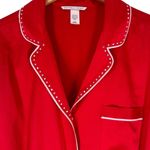 Victoria's Secret  Red Satin Rhinestone Romper 1 Piece Pajamas Shorts Size Large Photo 3