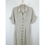 Madewell Pleated Midi Shirtdress 100% Linen A Line Minimalist Oat Beige M NWT Photo 6