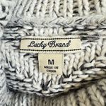 Lucky Brand  Aztec Western Fringe Turtleneck Sweater Black White‎ medium Photo 2