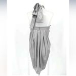 Mara Hoffman M Women's Silver Halter Silk Date Night Dress *TINY FLAW* Photo 2