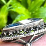 925 Sterling Silver Ring with Lapis and Mother of Pearl Photo 4