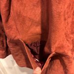 st. john's bay VTG  Womens 3X Washable Genuine Leather Suede Rust Brick Red Jacket Photo 3