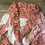 Anthropologie  Floreat Patchwork Effie Robe Peach Kimono Sleeve Size XS/S Photo 3
