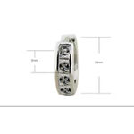 Boutique NEW White Gold Plated .925 Simulated Diamond Huggie Hoop Earrings, Unisex 10mm‎ Photo 4