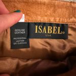 Vintage Isabel USA Genuine Leather Pants with Geisha Print Nubuck in Tan size 8 Photo 13