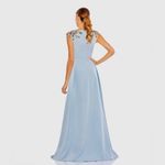 Mac Duggal NWT Gorgeous Ieena Beaded Cap Sleeve V Neck Beaded Gown Dress Photo 2