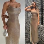 House Of CB LIMITED EDITION  'Alondra' Cafe Au Lait Beaded Maxi Dress NWOT size S Photo 3
