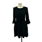 Diane Von Furstenberg ‎ Augustine Velvet-trimmed Black Dress Size 4 Photo 2