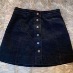 Madewell Metropolis Snap Jean Skirt in Rawley Black Photo 0