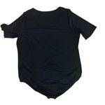 Lane Bryant Fitted Short-Sleeve Scoop Neck Bodysuit Black Womens Size 18/20 Photo 5