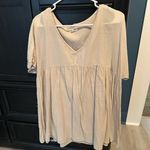 Main Strip Women's Cream V-Neck Dress Photo 0