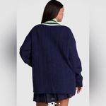PINK - Victoria's Secret  NWT Navy and Cream Green Cardigan Size L Photo 1