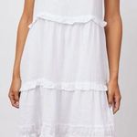 Rails  White Linen Tiered Sandy Dress Size XS Ruffled Hem Vacation Photo 0