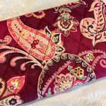 Vera Bradley  Paisley Print Quilted Wallet Maroon Burgundy 8 x 5” Zip closure Photo 1