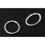 Boutique NEW Dainty Diamond Cut White Gold Plated‎ Silver Bendy Ring, Size 5 Photo 14