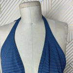 Vix Swim Blue Striped Bikini Top Blue Square Enamel Jewel Size‎ Medium Photo 3