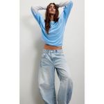 Free People  Barrel Lucky You Wide Leg Jeans Size‎ 30 NWT Photo 2