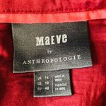 Maeve by Anthropologie red a line mini embroidered embellished skirt. Size 10 Photo 4