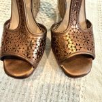 Antonio Melani  9 Selena metallic perforated t strap cork platform wedge 3088 Photo 4