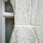 Moon River Anthropologie  White Lace Fit & Flare Boho Dress Size S Small Photo 6
