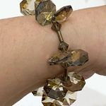 Smokey Quartz Crystal Glass Bead Bracelet Photo 1