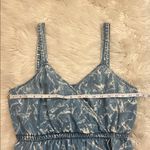 Anthropologie NWT  Porridge denim marble dye surplice tank top L Photo 6