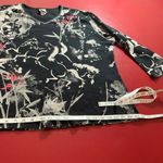 Jess & Jane Womens 1X Cotton Top Horse Print Artsy Equestrian Western Boho comfy Black Photo 14