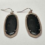 Kendra Scott  Elle Rose Gold Black Granite Dangle Drop Pierced Earrings Photo 0