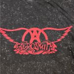Aerosmith Black and Red Graphic Cropped Sweatshirt Size M Size M Photo 3