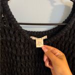 gorgeous dark navy blue knitted sweater/ poncho size S Photo 2