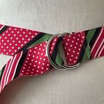 Vintage Canvas Double Ring Polka or Multicolored Waist Belt Photo 0
