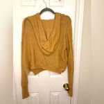 Free People Praline Henley Camel Knit Hoodie Sweater XS Boho Cozy Slouchy Photo 2