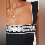 Princess Polly  Black Bodysuit with Lace Detail Photo 3