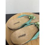 Orthaheel Orthotic Flower Accent Blue Green Thong Sandals Comfort‎ Slides US 10 Photo 3