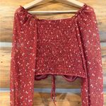 Dee Elly  Ruched Floral Top size M Photo 3