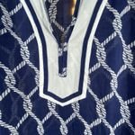 Debbie Katz Tunic Shirt Dress XL Cover Up White Navy SANDY PIPER Resort Boating Blue Photo 4