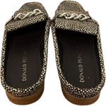 Donald Pliner Mika Black White Dotted Chain Accent Mule Loafer Slides Size 6.5 Photo 3