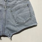 Billabong Cut Off Shorts Women 25 Blue Denim Mid-Rise Pockets Distressed Zip Fly Photo 5