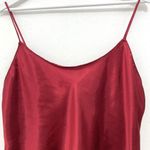 Lilac+London Tank Top Silky Satin Wine Red Lace Sleep Top L Size L Photo 2