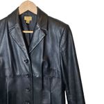 Caslon Vintage Leather Jacket Black Photo 4