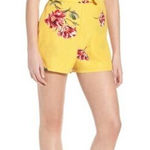 Socialite  Yellow Floral Front Tie Romper with Pockets Size M NWT Photo 0