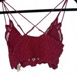 Free People  size small Burgundy lace bralette top with open back Photo 1