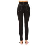 We Wore What The Danielle High Rise Vintage Straight NWT in Black/white stitching Photo 1