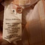 Ulla Johnson  Fayette Shirt Dress Women's Sz 8 Lilac Plaid Button Front Boho Chic Photo 4