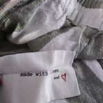 BeachLunchLounge  Green Stripe Linen Wide Leg Crop Pull On Pants Size L Photo 6