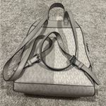 Michael Kors  Gray Silver Aluminum Rhea Medium Zip Backpack Shoulder Bag Purse Photo 8